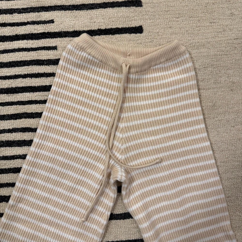 ALAMOUR Striped Ribbed drawstring pants - Picture 2 of 5